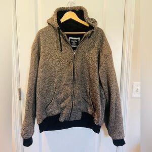 HanTon 2XL Brown Jacket with Sherpa lining